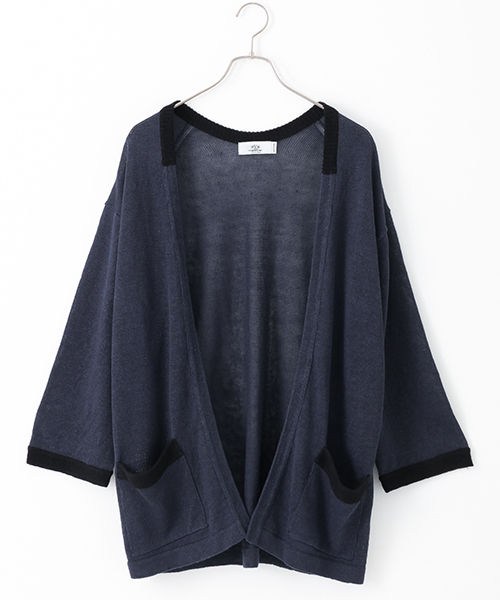 WORK NOT WORK URBAN RESEARCH(ワークノットワークアーバンリサーチ)の「WORK NOT WORK リネンレイバーニットカーディガン(カーディガン/ボレロ・メンズ・ベージュ/ネイビー/グレー・MEDIUM/LARGE/SMALL)」の15枚目の写真