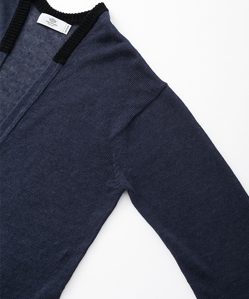 WORK NOT WORK URBAN RESEARCH(ワークノットワークアーバンリサーチ)の「WORK NOT WORK リネンレイバーニットカーディガン(カーディガン/ボレロ・メンズ・ベージュ/ネイビー/グレー・MEDIUM/LARGE/SMALL)」の17枚目の写真