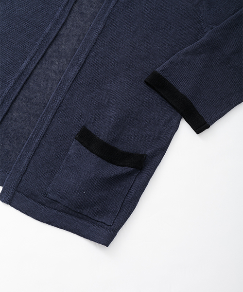 WORK NOT WORK URBAN RESEARCH(ワークノットワークアーバンリサーチ)の「WORK NOT WORK リネンレイバーニットカーディガン(カーディガン/ボレロ・メンズ・ベージュ/ネイビー/グレー・MEDIUM/LARGE/SMALL)」の9枚目の写真