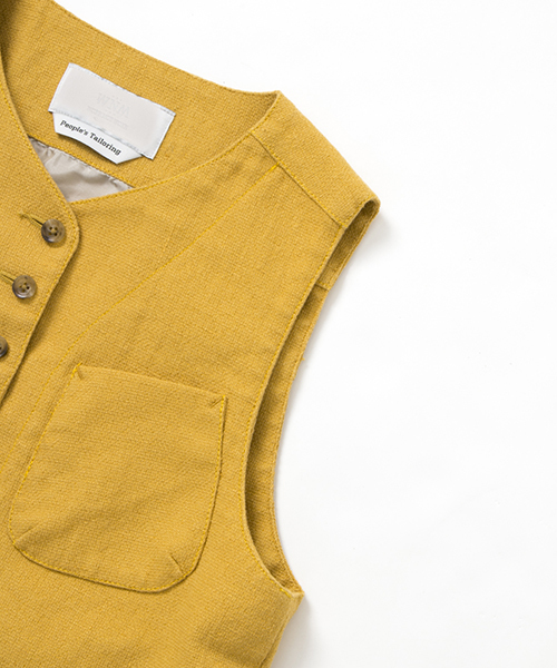 WORK NOT WORK URBAN RESEARCH（ワークノットワークアーバンリサーチ）の「WORK NOT WORK　エドワーディアンベスト（ベスト・レディース・マスタード/チャコールグレー・MEDIUM/SMALL）」の13枚目の写真