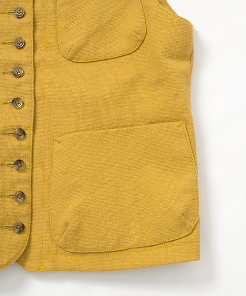 WORK NOT WORK URBAN RESEARCH（ワークノットワークアーバンリサーチ）の「WORK NOT WORK　エドワーディアンベスト（ベスト・レディース・マスタード/チャコールグレー・MEDIUM/SMALL）」の15枚目の写真
