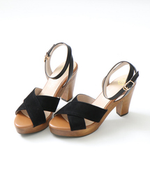 PICHE ABAHOUSE | ウッドヒールクロスサンダル(サンダル)