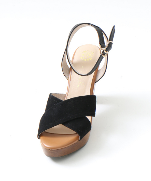 PICHE ABAHOUSE（ピシェ アバハウス）の「ウッドヒールクロスサンダル（サンダル・レディース・ライトブルー/ベージュ/オレンジ/ブラック・37/38/35/40/39/36/34）」の7枚目の写真