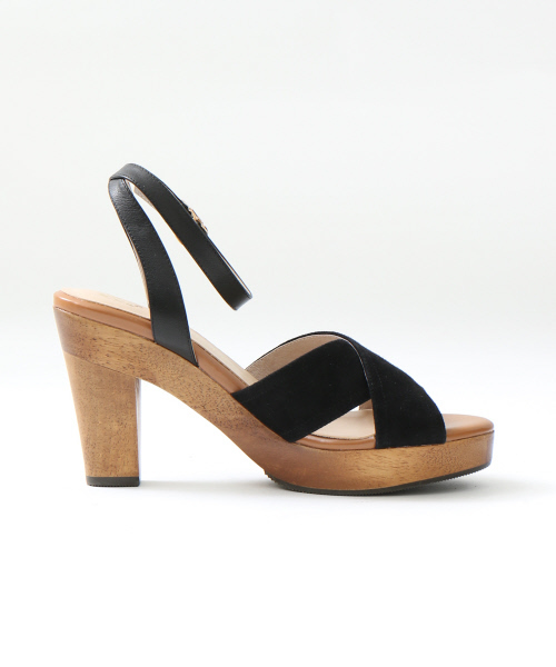 PICHE ABAHOUSE（ピシェ アバハウス）の「ウッドヒールクロスサンダル（サンダル・レディース・ライトブルー/ベージュ/オレンジ/ブラック・37/38/35/40/39/36/34）」の8枚目の写真