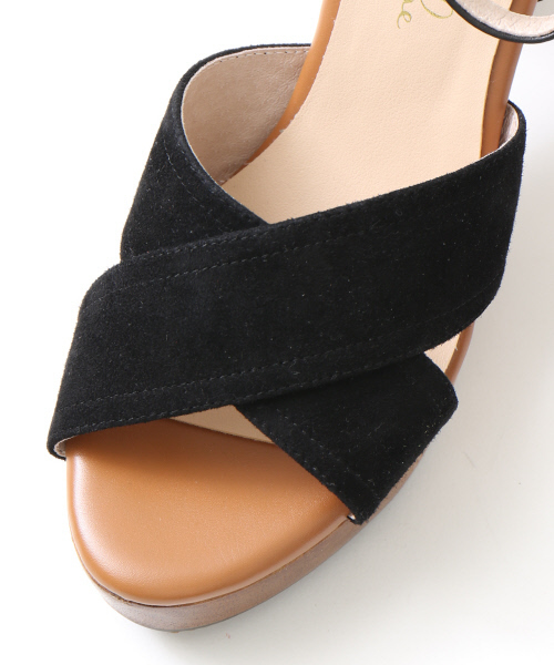 PICHE ABAHOUSE（ピシェ アバハウス）の「ウッドヒールクロスサンダル（サンダル・レディース・ライトブルー/ベージュ/オレンジ/ブラック・37/38/35/40/39/36/34）」の11枚目の写真