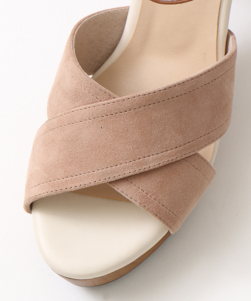 PICHE ABAHOUSE（ピシェ アバハウス）の「ウッドヒールクロスサンダル（サンダル・レディース・ライトブルー/ベージュ/オレンジ/ブラック・37/38/35/40/39/36/34）」の12枚目の写真