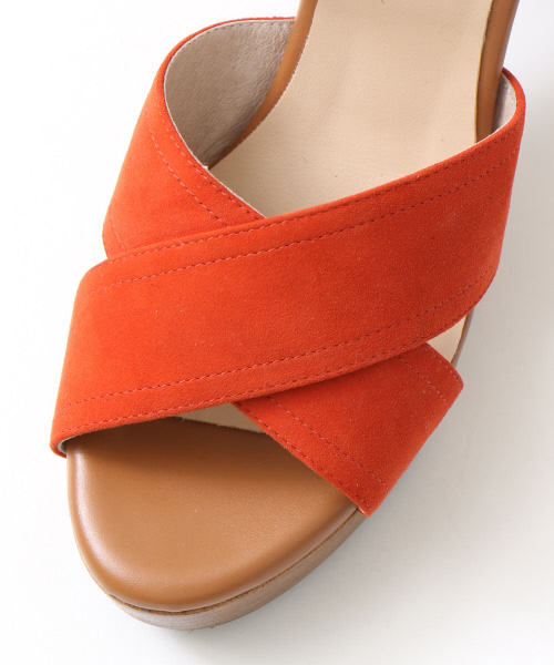 PICHE ABAHOUSE（ピシェ アバハウス）の「ウッドヒールクロスサンダル（サンダル・レディース・ライトブルー/ベージュ/オレンジ/ブラック・37/38/35/40/39/36/34）」の13枚目の写真