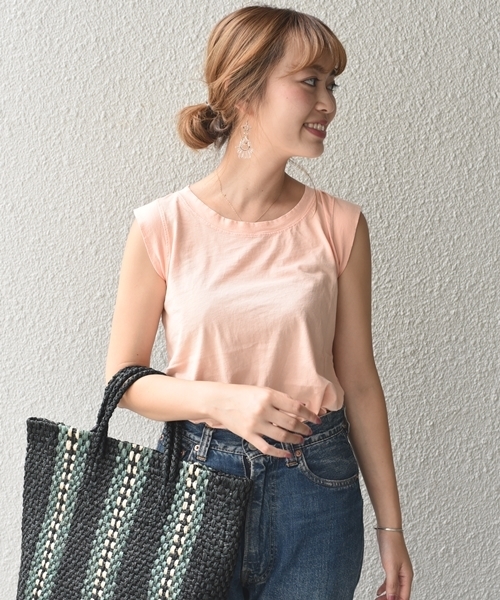 SHIPS（シップス）の「CAL.Berries:COASTAL TEE（Tシャツ/カットソー・レディース・ライトホワイト/ピンク/ブラック/クリーム・ONE SIZE）」の4枚目の写真