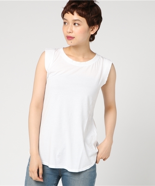 SHIPS（シップス）の「CAL.Berries:COASTAL TEE（Tシャツ/カットソー・レディース・ライトホワイト/ピンク/ブラック/クリーム・ONE SIZE）」の2枚目の写真