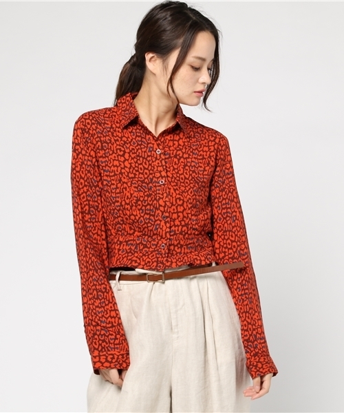 SLY(スライ)の「LITTLE LEOPARD SH(シャツ/ブラウス・レディース・オフホワイト/オレンジ・1/2)」の11枚目の写真