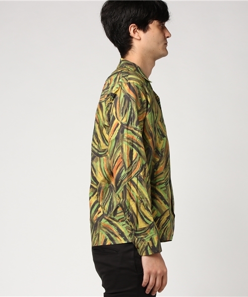 CALEE（キャリー）の「L/S BATIK PATTERN SHIRT（シャツ/ブラウス・メンズ・ライトグリーン/ホワイト・LARGE/MEDIUM）」の3枚目の写真