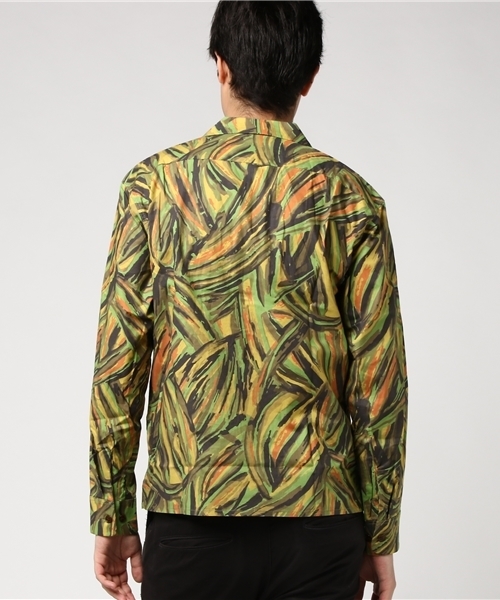 CALEE（キャリー）の「L/S BATIK PATTERN SHIRT（シャツ/ブラウス・メンズ・ライトグリーン/ホワイト・LARGE/MEDIUM）」の4枚目の写真