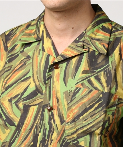 CALEE（キャリー）の「L/S BATIK PATTERN SHIRT（シャツ/ブラウス・メンズ・ライトグリーン/ホワイト・LARGE/MEDIUM）」の5枚目の写真