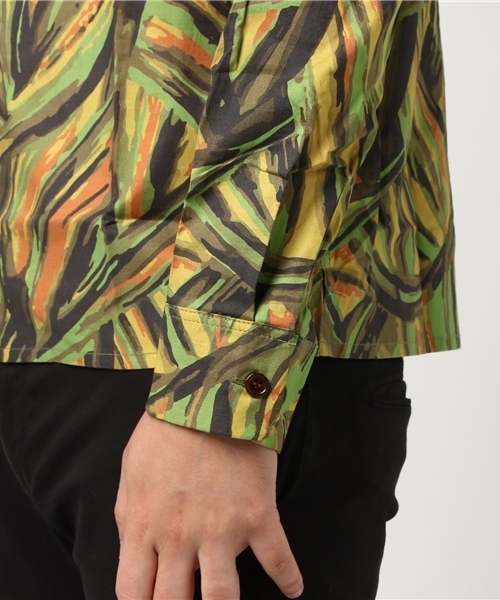 CALEE（キャリー）の「L/S BATIK PATTERN SHIRT（シャツ/ブラウス・メンズ・ライトグリーン/ホワイト・LARGE/MEDIUM）」の6枚目の写真