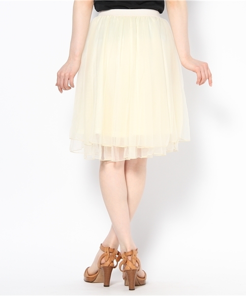 Chico(チコ)の「ラウンドチュールSK(スカート・レディース・ホワイト/アイボリー/イエロー・FREE)」の4枚目の写真