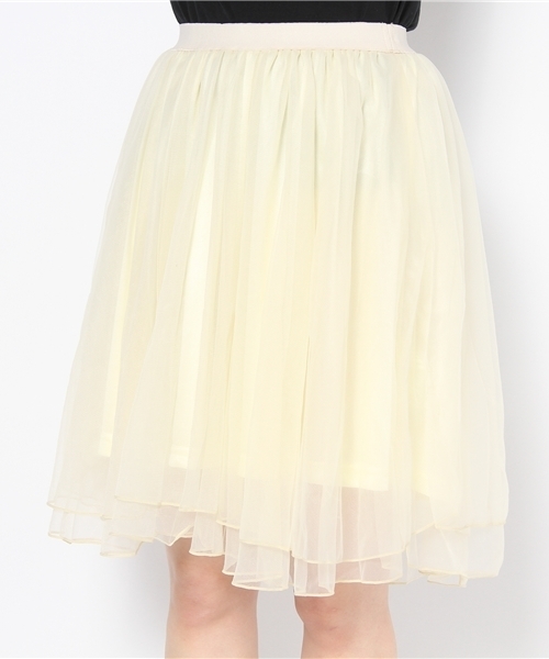 Chico(チコ)の「ラウンドチュールSK(スカート・レディース・ホワイト/アイボリー/イエロー・FREE)」の5枚目の写真
