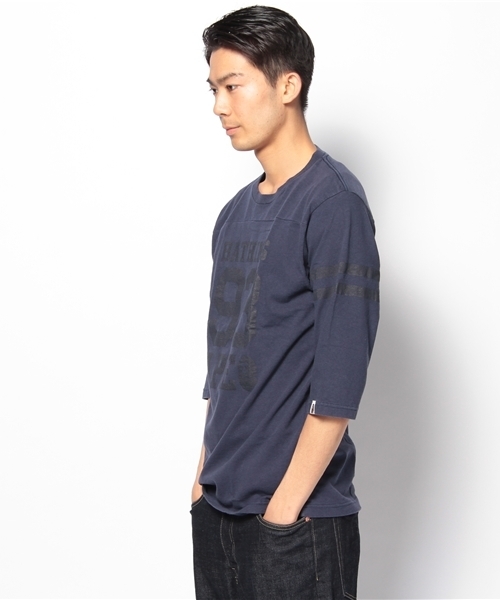 A BATHING APE(アベイシングエイプ)の「FOOTBALL 93 3/4 SLEEVE(Tシャツ/カットソー・メンズ・グレー/ネイビー/レッド・SMALL/MEDIUM/LARGE/X-LARGE/XX-LARGE)」の4枚目の写真