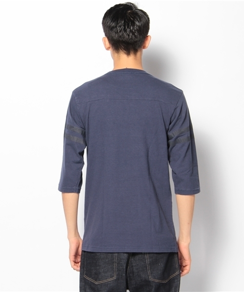 A BATHING APE(アベイシングエイプ)の「FOOTBALL 93 3/4 SLEEVE(Tシャツ/カットソー・メンズ・グレー/ネイビー/レッド・SMALL/MEDIUM/LARGE/X-LARGE/XX-LARGE)」の5枚目の写真