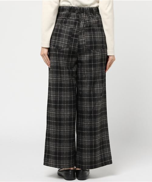 MERLOT（メルロー）の「チェック柄ワイドパンツ1263（その他パンツ・レディース・グレー/ブラック/ブラウン・FREE）」の9枚目の写真