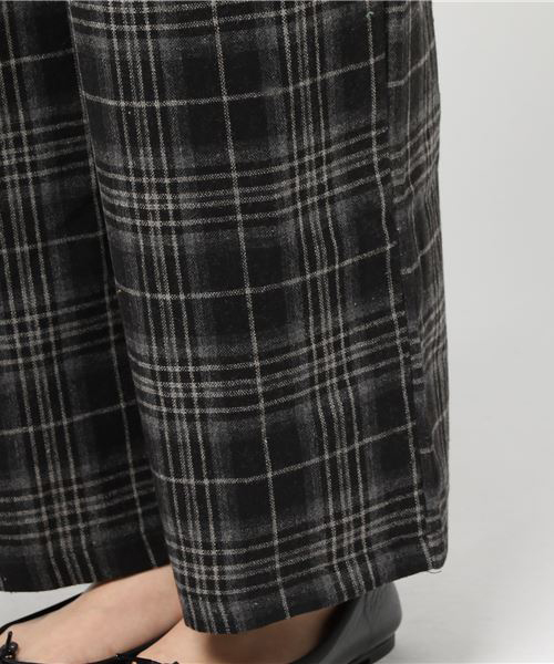 MERLOT（メルロー）の「チェック柄ワイドパンツ1263（その他パンツ・レディース・グレー/ブラック/ブラウン・FREE）」の4枚目の写真