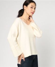 earth music&ecology | ・Vネック袖フレアニットプルオーバー(ニット/セーター)