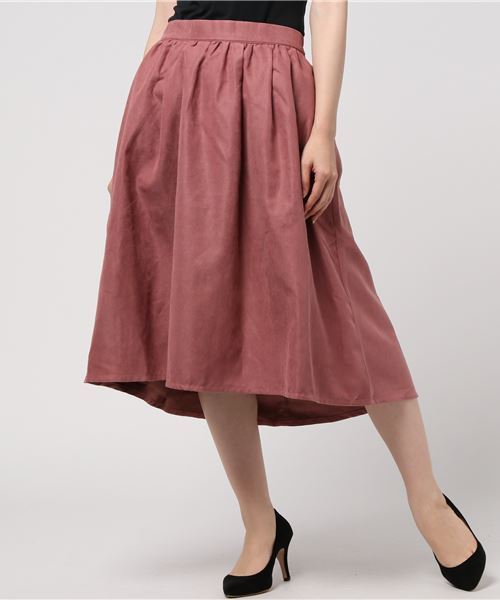 earth music&ecology（アースミュージックアンドエコロジー）の「・T/Nピケイレヘムスカート（スカート・レディース・ネイビー/カーキ/ピンク/キャメル・FREE）」の4枚目の写真