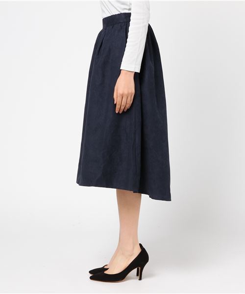 earth music&ecology（アースミュージックアンドエコロジー）の「・T/Nピケイレヘムスカート（スカート・レディース・ネイビー/カーキ/ピンク/キャメル・FREE）」の6枚目の写真