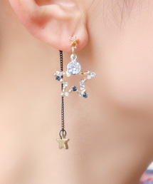 florist | 【360度美人シリーズ】スタチャーム×CZダイヤピアス(ピアス（両耳用）)