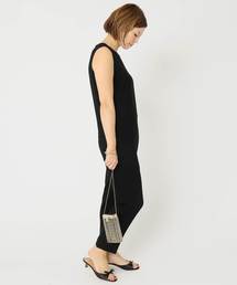 ドゥーズィエムクラス 黒 トリアセテート オールインワン サロペット36 Chain Jumpsuit（サロペット/オーバーオール）｜Deuxieme Classe