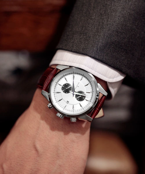 NANO universe（ナノユニバース）の「Vertical クロノグラフ（アナログ腕時計・メンズ・ブラック/ブラウン/シルバー・FREE）」の2枚目の写真