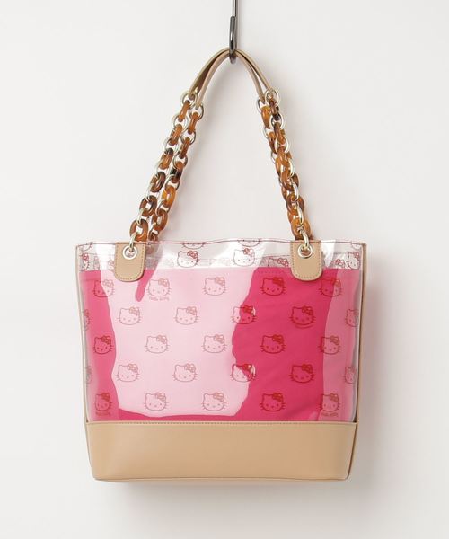セール ハローキティ総柄pvcチェーントートbag トートバッグ