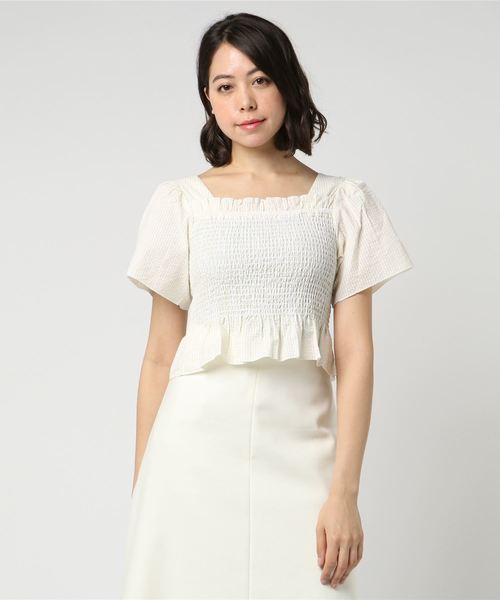 WEGO（ウィゴー）の「WEGO/シアサッカーシャーリングブラウス（シャツ/ブラウス・レディース・イエロー系その他5/ブラック系その他2・FREE）」の10枚目の写真