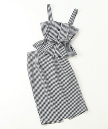 VENCEEXCHANGE | ギンガムビスチェアンサンブル(ワンピース)