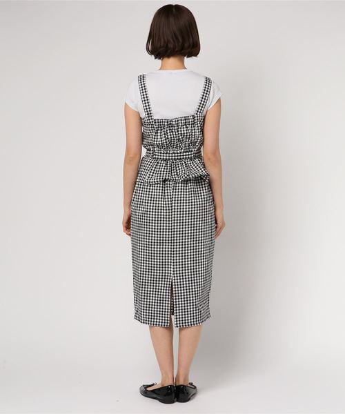 VENCEEXCHANGE(ヴァンスエクスチェンジ)の「ギンガムビスチェアンサンブル(ワンピース・レディース・ブラック・M/L)」の2枚目の写真