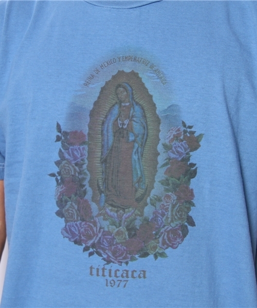 チチカカ(チチカカ)の「メキシコグアダルーペプリントTシャツ(Tシャツ/カットソー・メンズ・オートミール/ブルー/ピンク・FREE)」の9枚目の写真
