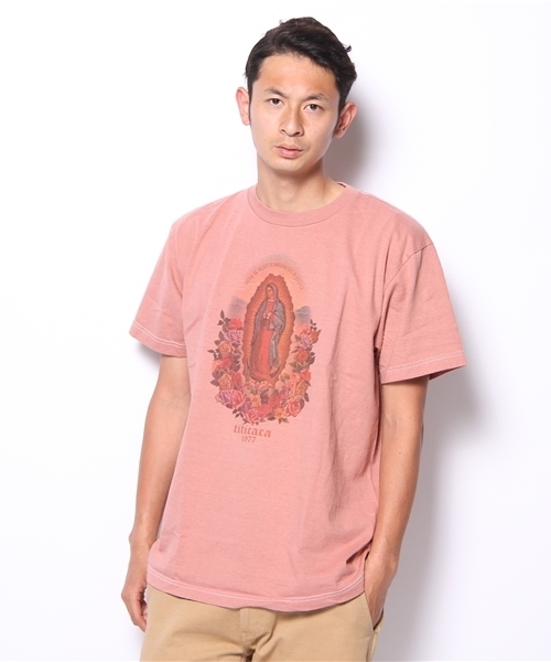 チチカカ(チチカカ)の「メキシコグアダルーペプリントTシャツ(Tシャツ/カットソー・メンズ・オートミール/ブルー/ピンク・FREE)」の11枚目の写真