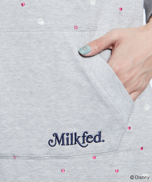 MILKFED.(ミルクフェド)の「【mini9月号掲載商品】PEARL EMBROIDERY SWEAT DRESS(ワンピース・レディース・ブラック/アッシュ・SMALL/MEDIUM)」の3枚目の写真