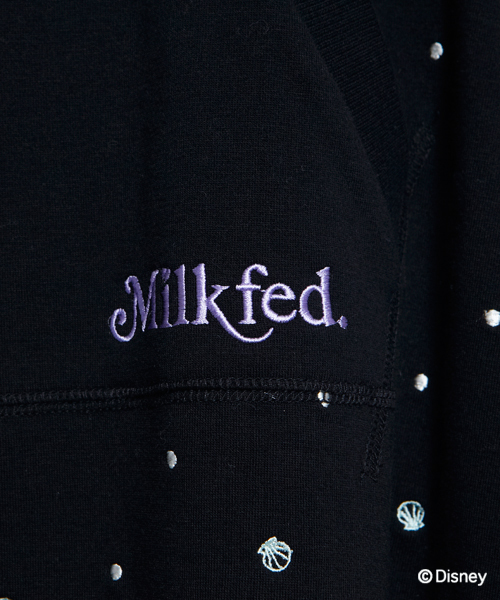 MILKFED.(ミルクフェド)の「【mini9月号掲載商品】PEARL EMBROIDERY SWEAT DRESS(ワンピース・レディース・ブラック/アッシュ・SMALL/MEDIUM)」の4枚目の写真