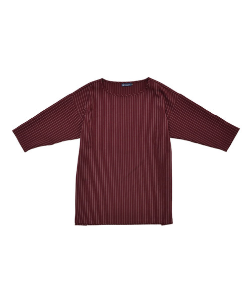 MinoriTY(マイノリティ)の「ストライプドロップショルダー6分袖プルオーバー(シャツ/ブラウス・メンズ・ネイビー/ワイン/グレー系その他/ブラック系その他・M/L)」の14枚目の写真