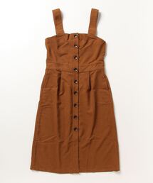 ジャガードコーデュロイビスチェジャンパースカート