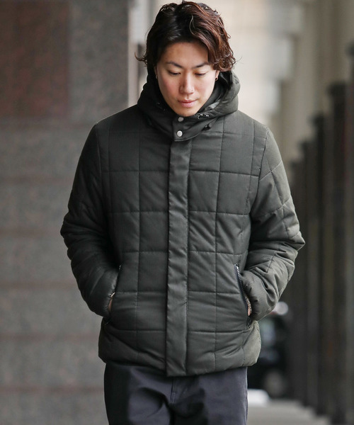Ressaca（レサーカ）の「【撥水・フード脱着】2WAYウールライク エコダウンジャケット（ダウンジャケット/コート・メンズ・ブラック/ネイビー/グレー/カーキ/カモフラージュ/キャメル/ワイン/チャコール/ベージュ・S/M/L/XL/XXL）」の6枚目の写真