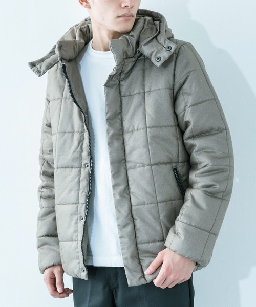 撥水 フード脱着 エコダウンジャケット ダウンジャケット コート Ressaca レサーカ のファッション 2wayウールライク セール