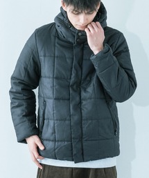 【撥水・フード脱着】2WAYウールライク エコダウンジャケット