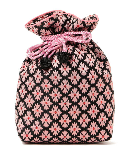 Ray BEAMS（レイビームス）の「Ray BEAMS / ジャカード 巾着 ショルダーバッグ（ショルダーバッグ・レディース・ピンク/ゴールド・ONE SIZE）」の5枚目の写真