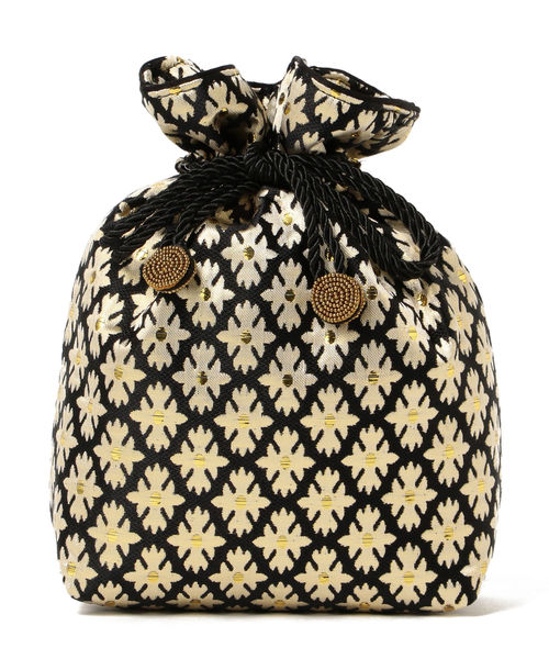 Ray BEAMS（レイビームス）の「Ray BEAMS / ジャカード 巾着 ショルダーバッグ（ショルダーバッグ・レディース・ピンク/ゴールド・ONE SIZE）」の3枚目の写真