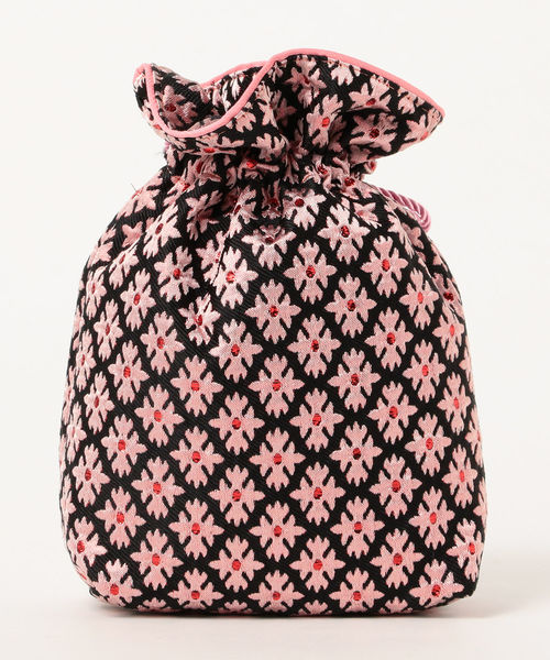 Ray BEAMS（レイビームス）の「Ray BEAMS / ジャカード 巾着 ショルダーバッグ（ショルダーバッグ・レディース・ピンク/ゴールド・ONE SIZE）」の10枚目の写真