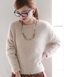 REAL CUBE | REAL CUBE フェザーシャギーニット(ニット/セーター)