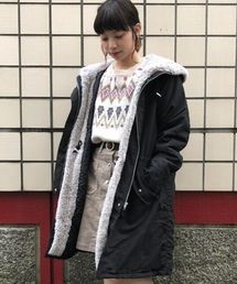 フード裏ファーモッズコート