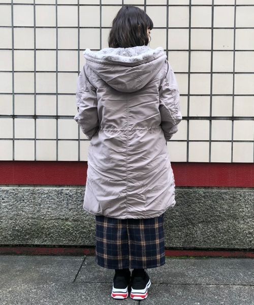 tiptop(ティップトップ)の「フード裏ファーモッズコート(モッズコート・レディース・ブラック/グレー/カーキ・FREE)」の15枚目の写真