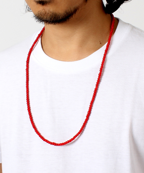 BEAMS（ビームス）の「BEAMS / ホワイトハート ネックレス（ネックレス・メンズ・レッド・ONE SIZE）」の9枚目の写真